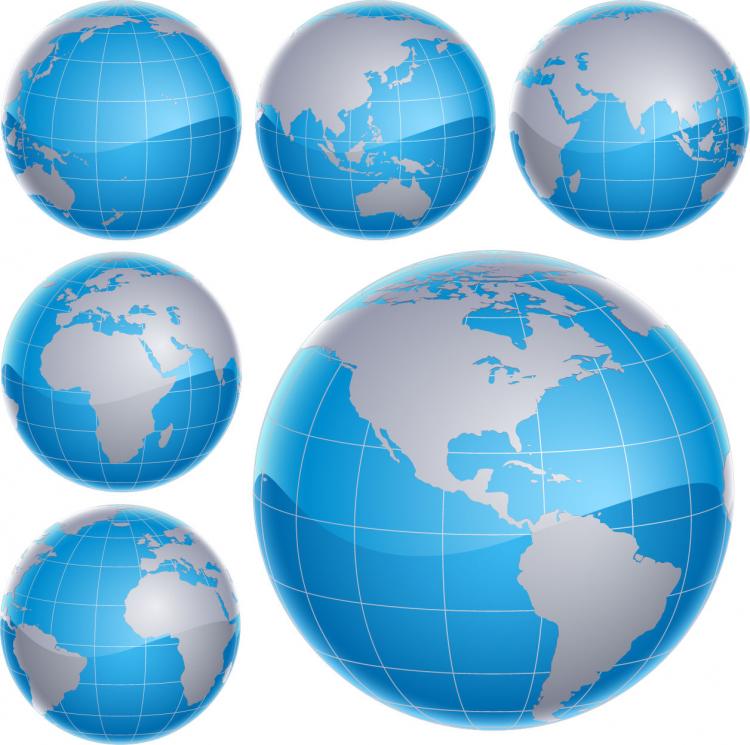 free vector Free 3D Vector Globes
